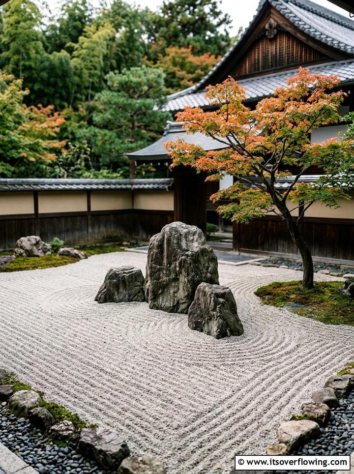 Zen rock garden - 25 backyard ideas with minimalist style