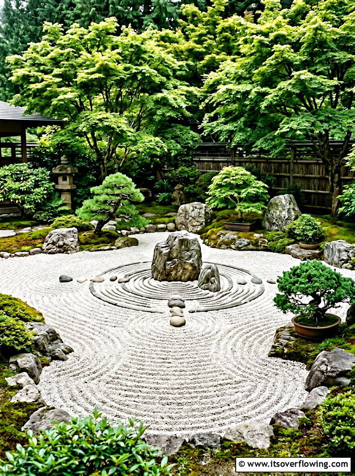 Zen rock mandala - 25 creative garden ideas with mandala gardens