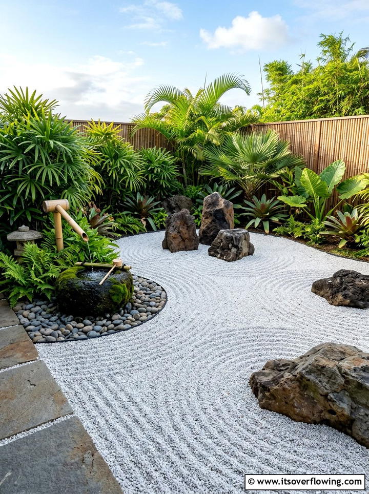 Zen tropical garden - 25 backyard ideas with tropical retreat