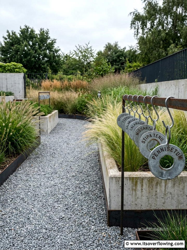 Zinc Washer Markers - 25 recycled garden ideas with garden markers