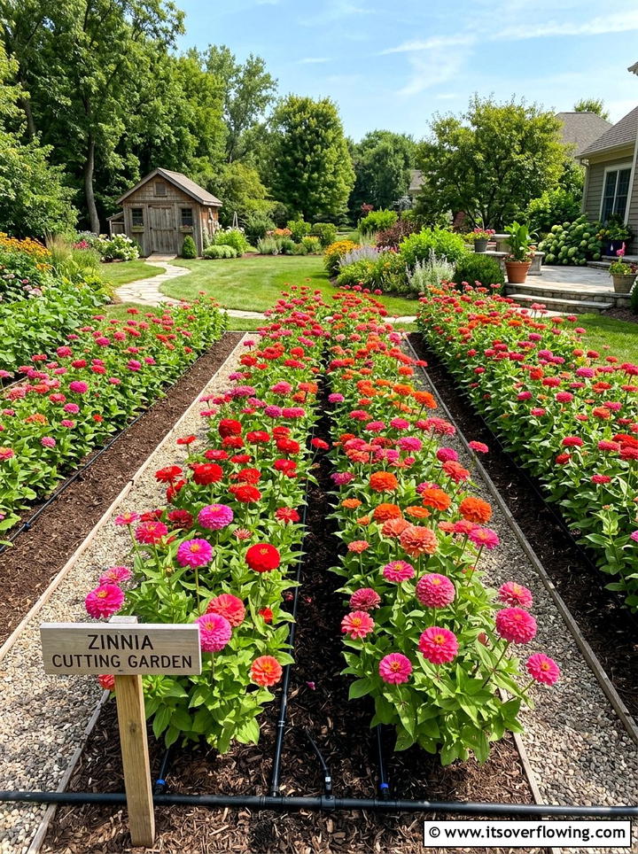Zinnia cutting garden - 25 cheap garden ideas with seeds