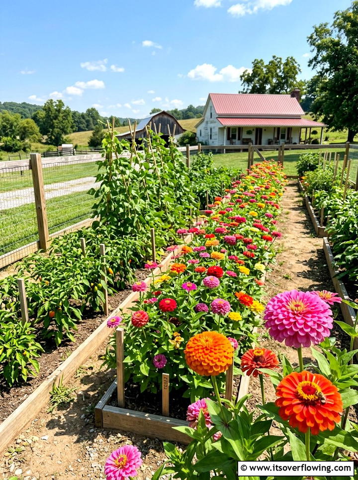 Zinnia vegetable garden - 25 creative garden ideas with edible flowers